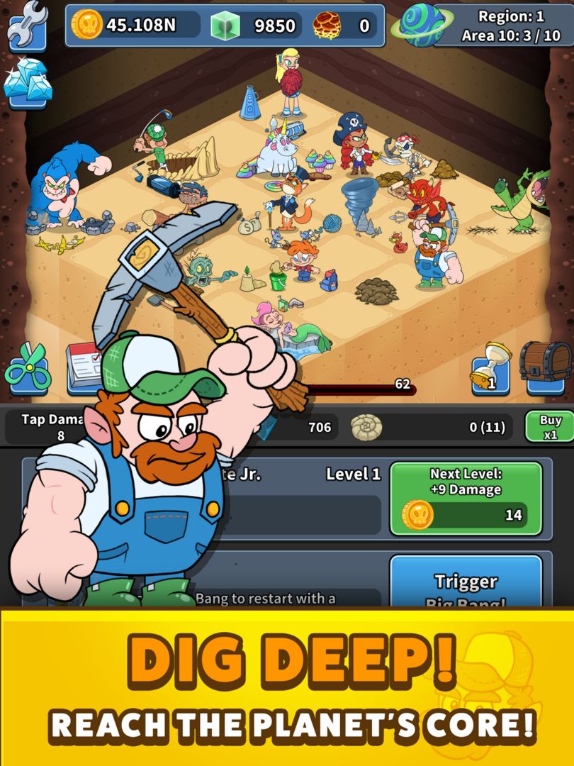 Screenshot of Tap Tap Dig 2: Idle Mine Sim