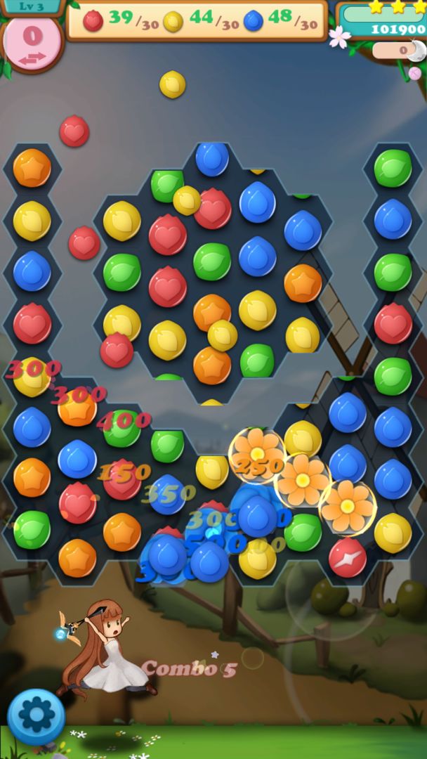 Match 3-Flower Blast ภาพหน้าจอเกม