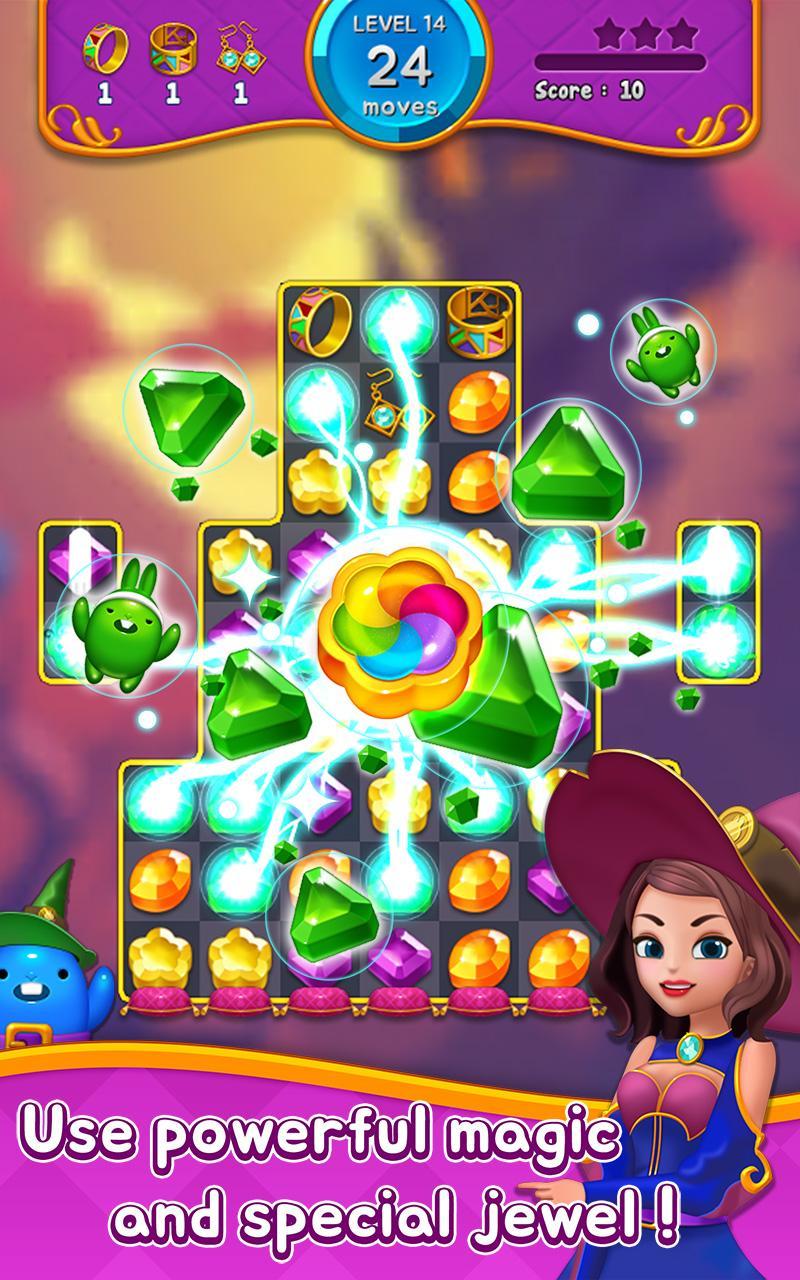 Jewel Witch - Match 3 Game Game Screenshot