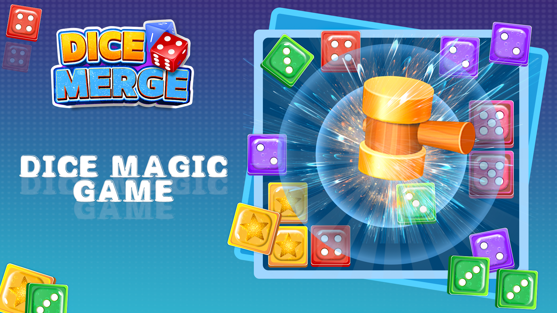 Captura de Tela do Jogo Random Dice Merge Puzzle