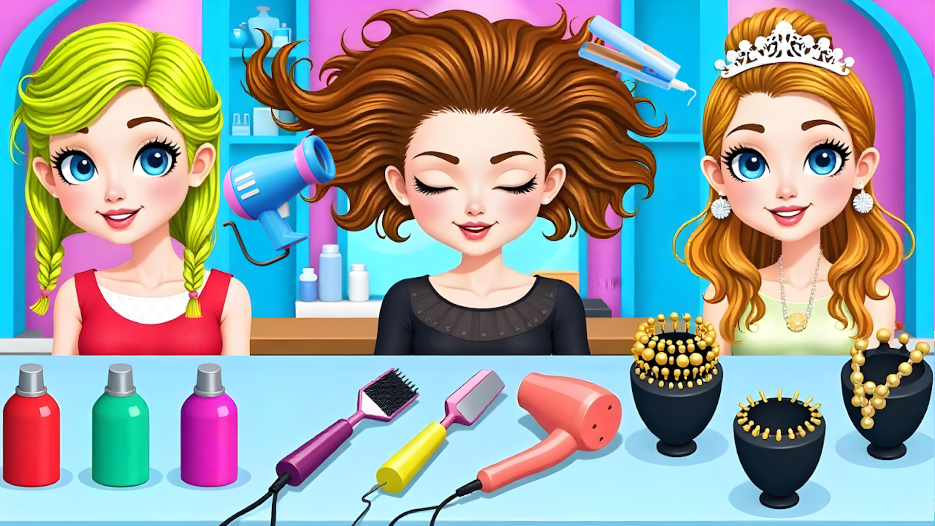 School kids Hair styles Makeup Game Screenshot