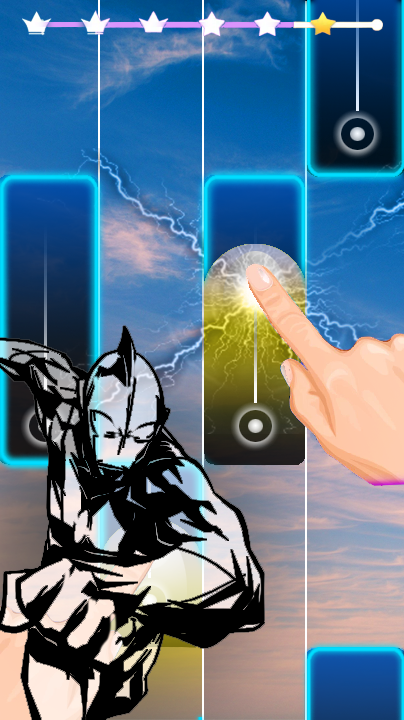 Screenshot of ultraman zero Piano Tiles