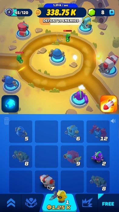 Merge Tower Bots screenshot game