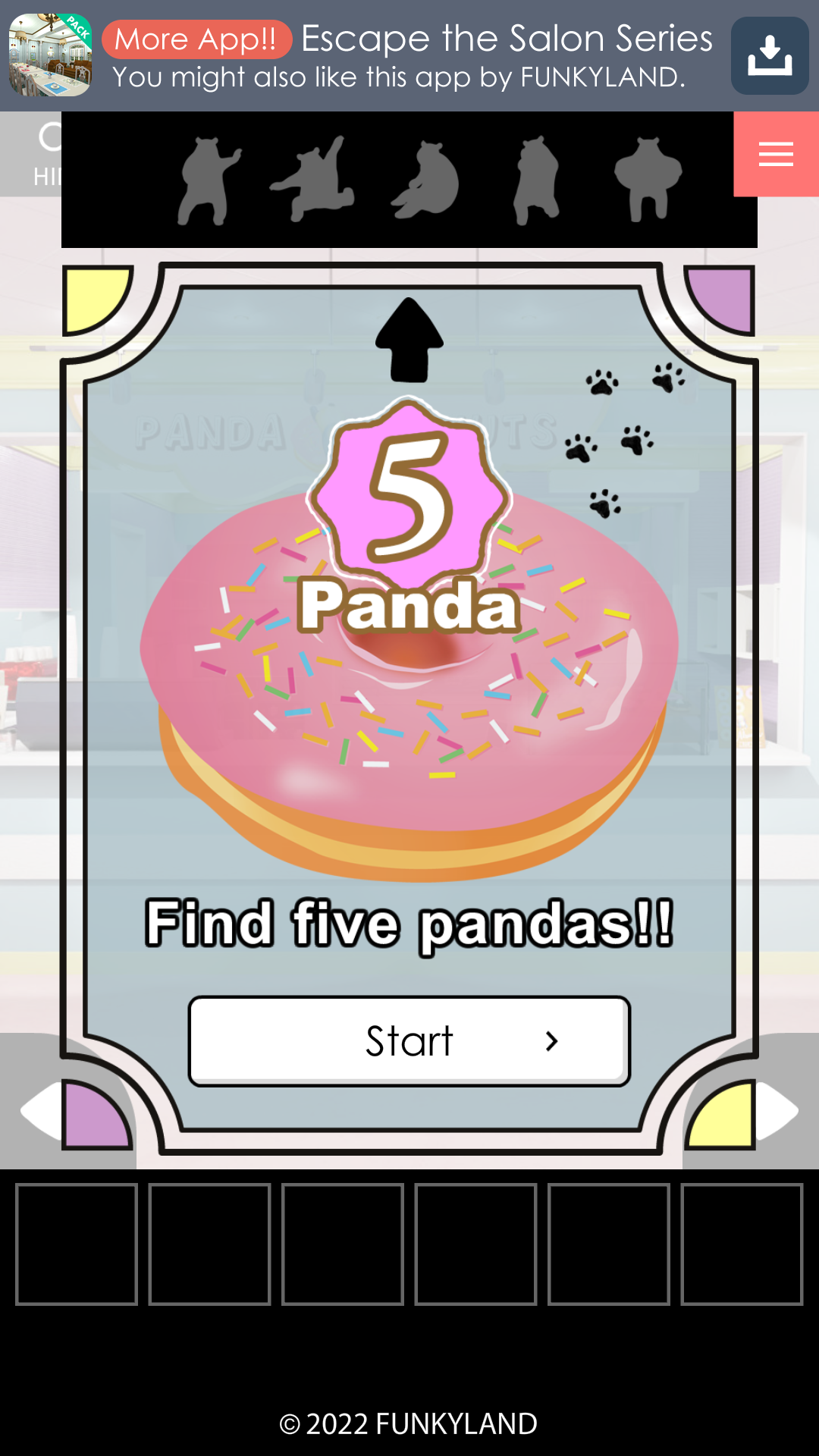 Escape the Panda Donuts Game Screenshot