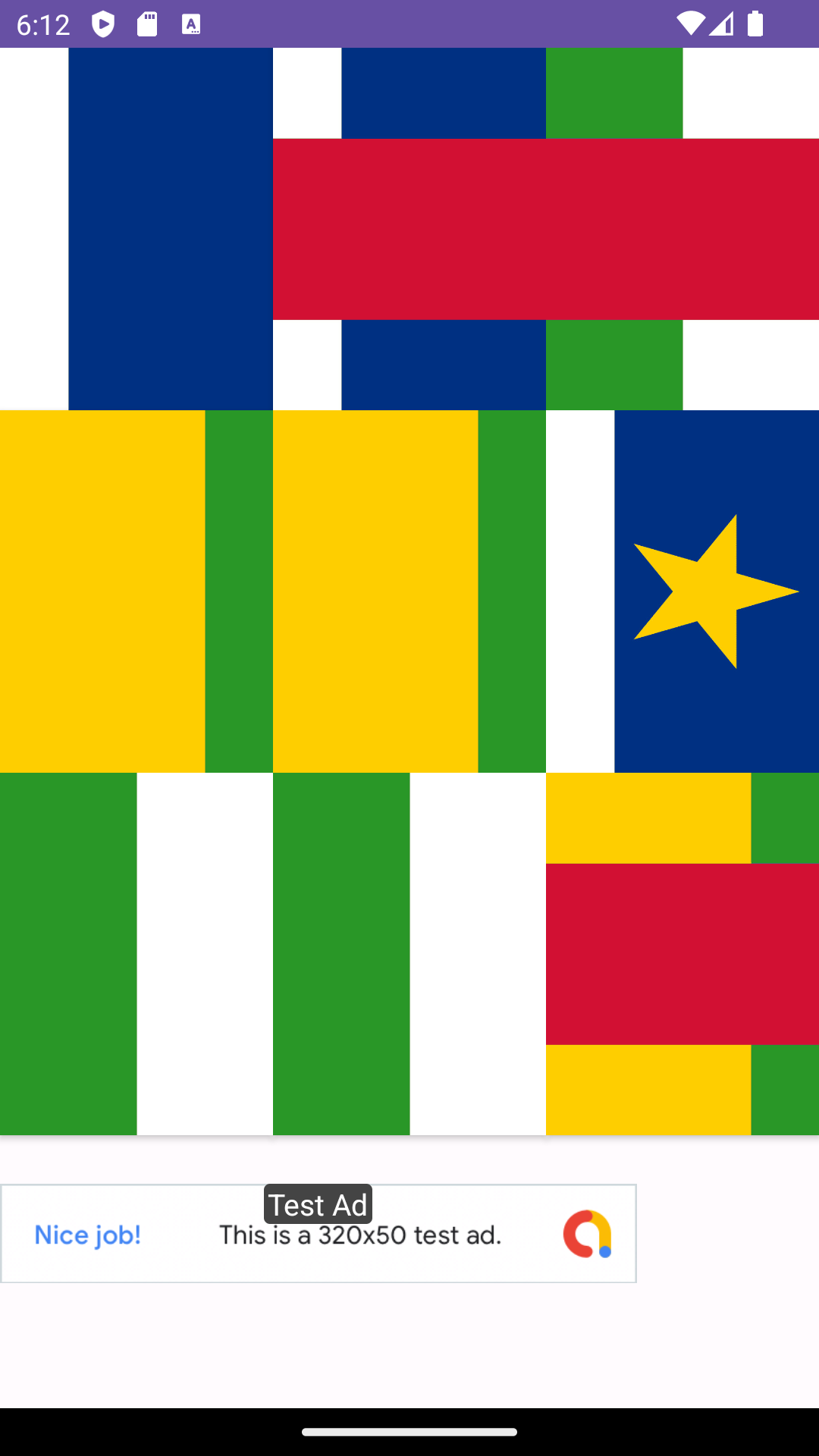 Captura de Tela do Jogo C African Republic Flag Puzzle