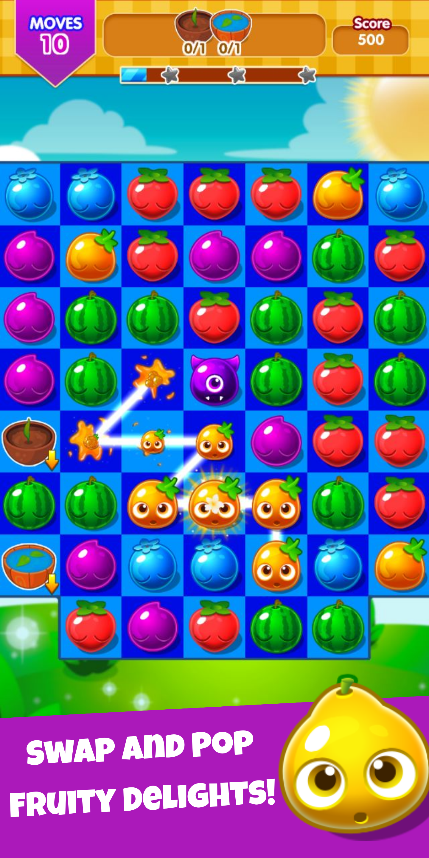 Juicy Smash Fruit: 3 Match Game Screenshot