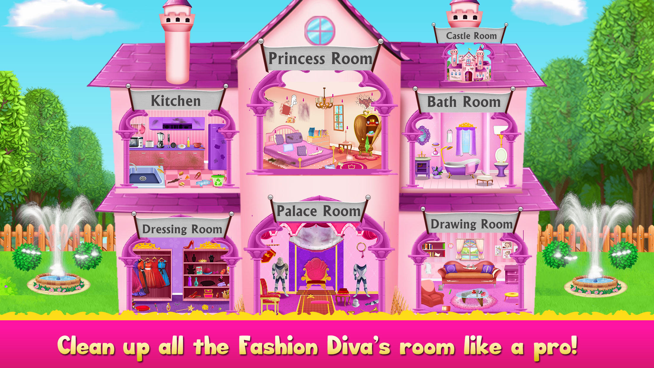 Screenshot 1 of 어린이와 소녀를 위한 청소 게임 8.5