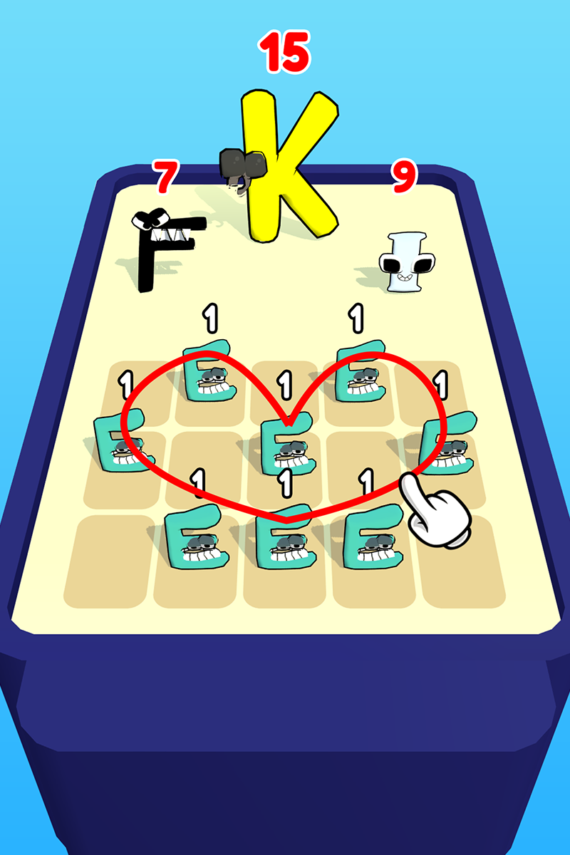 Screenshot of Merge Alphabet: Monster Fusion