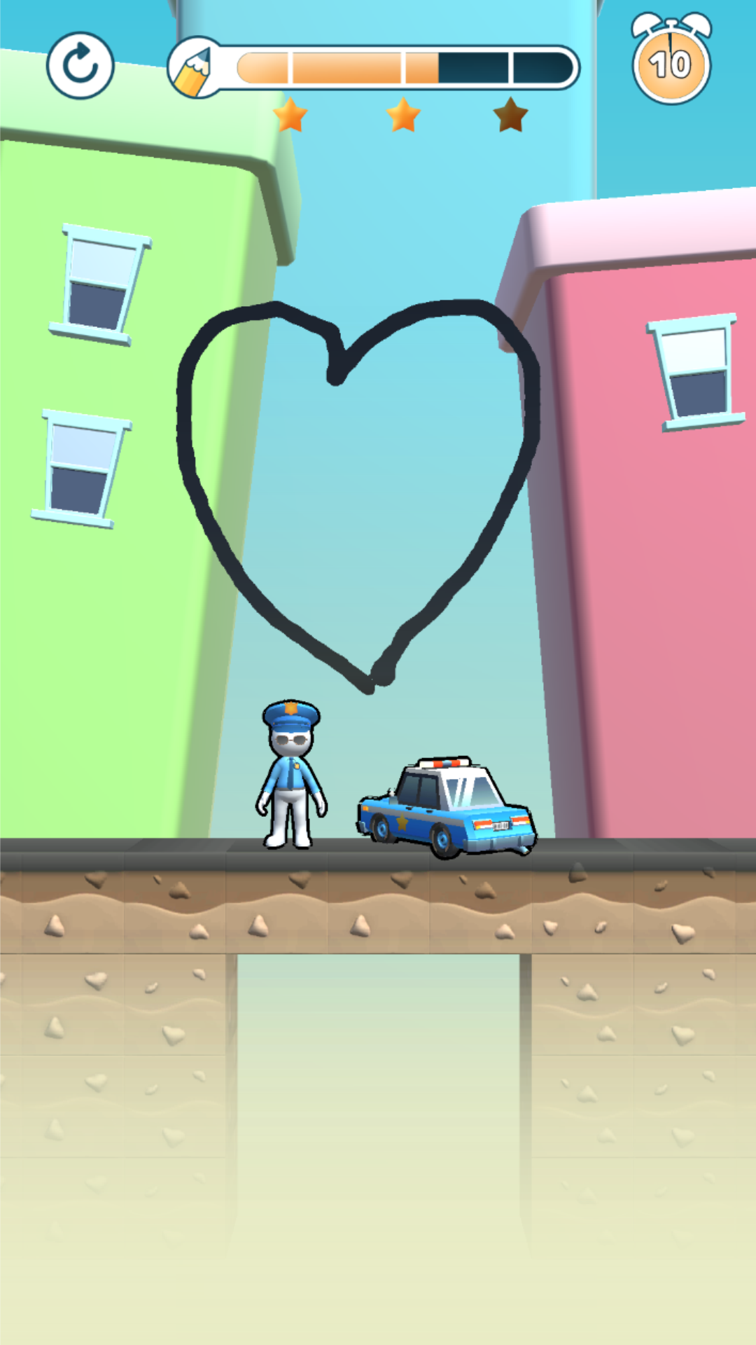 Cops in Trouble: Draw to Save Game Screenshot