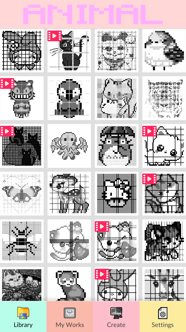 Cross Stitch Art Animal Pixel ภาพหน้าจอเกม