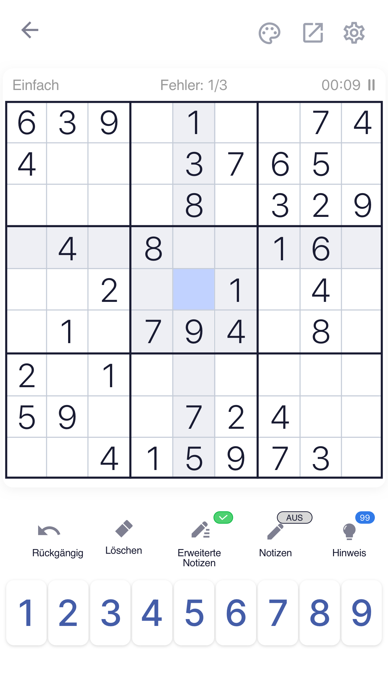 Screenshot 1 of Sudoku Klassische Puzzlespiele 3.9.0