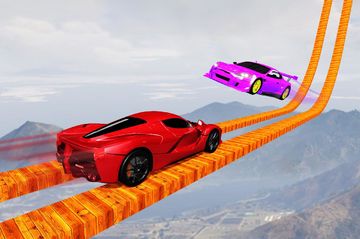 Longest Tightrope Mega Ramp Car Racing Stunts Game Game Screenshot