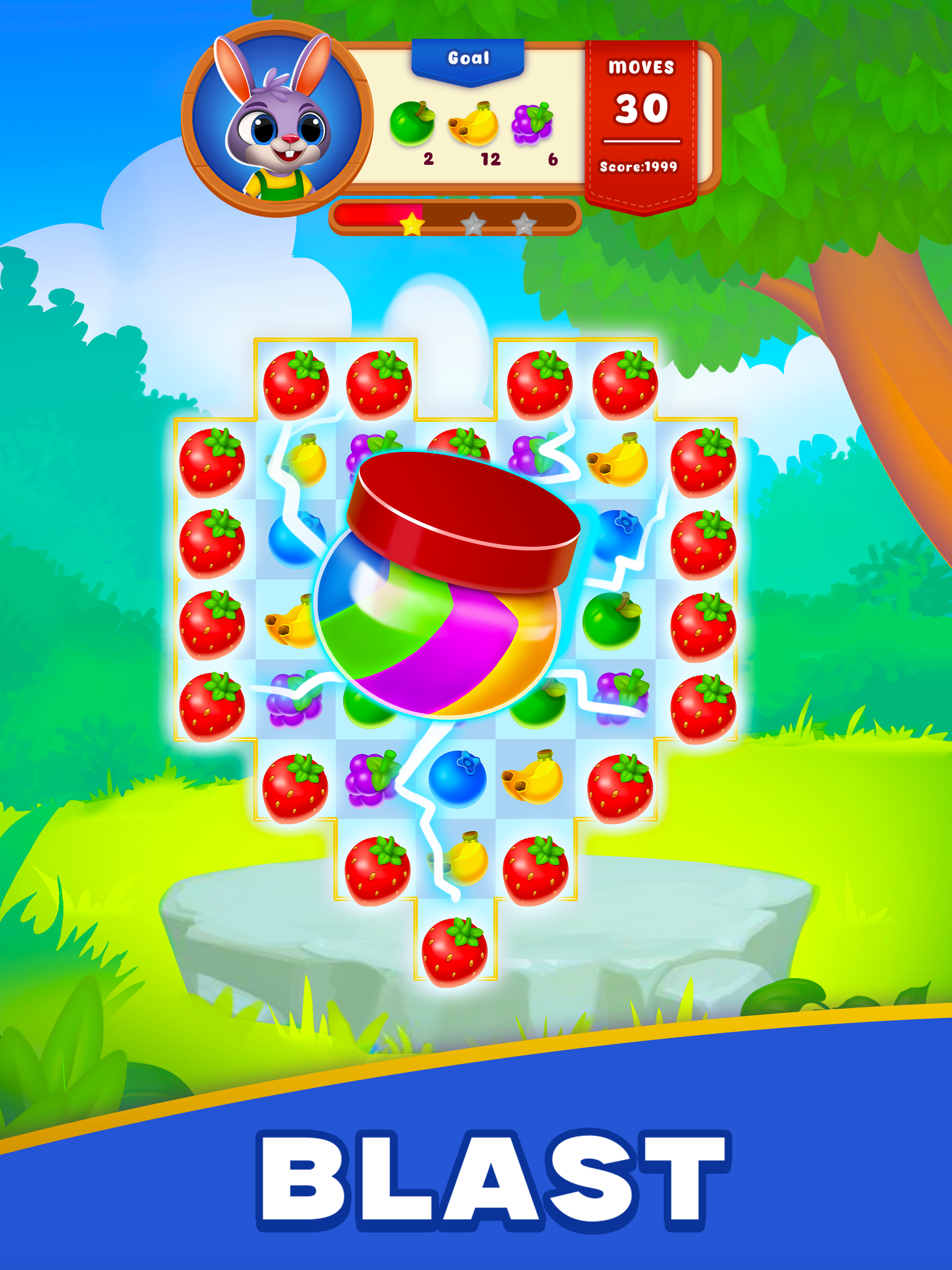 Bunny's Farm: Zen Match Master Game Screenshot