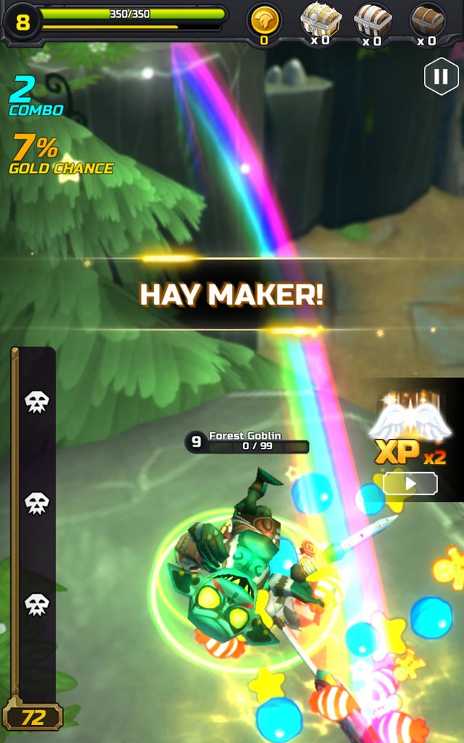Screenshot of Jump Warrior: Nonstop RPG