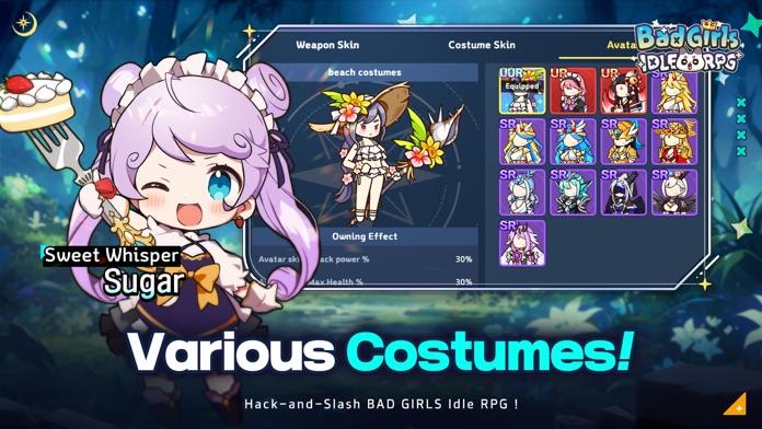 Bad Girls IDLE RPG Game Screenshot