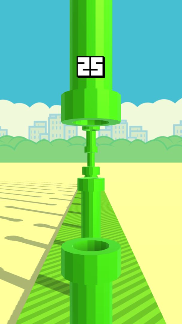 Screenshot of Flappy 3D - Bird's Eye View
