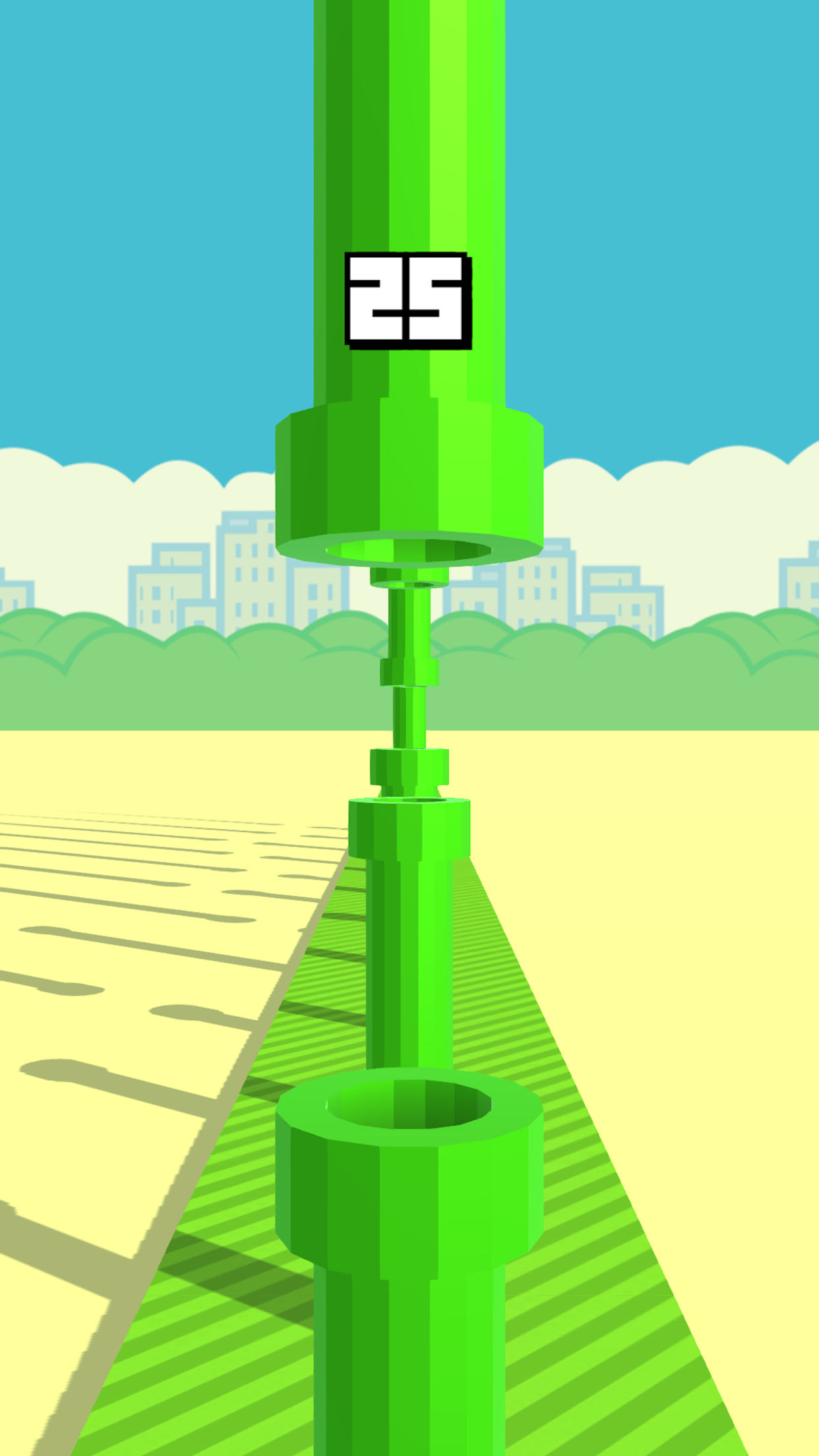 Flappy 3D - Bird's Eye View Game Screenshot