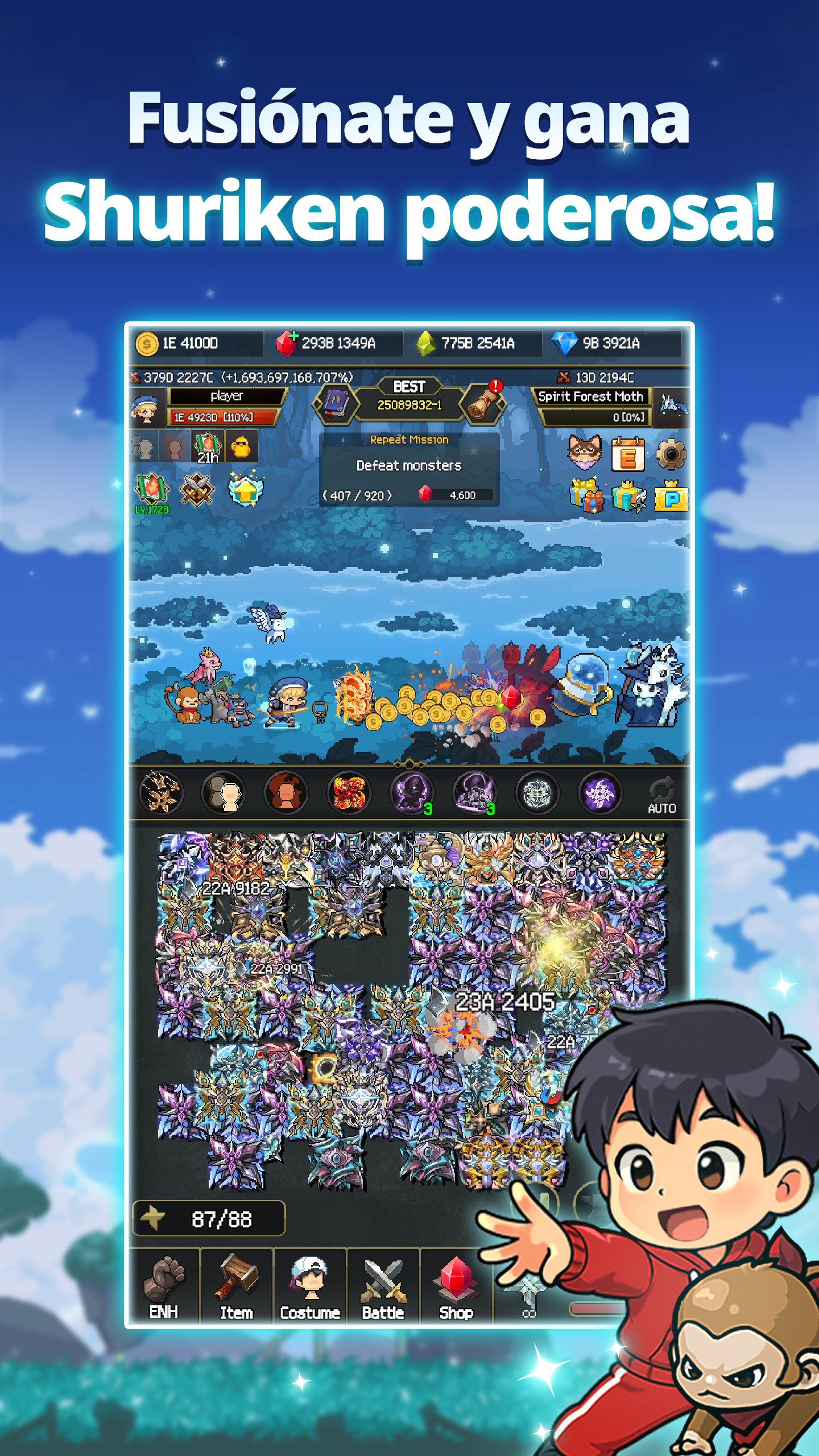 Captura de Pantalla del Juego Merge Ninja Star 2