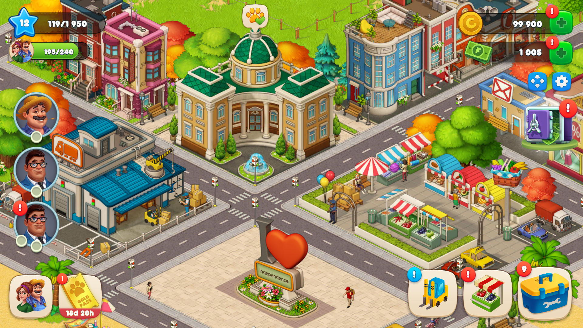 Screenshot of Fluffy Town: Boom Story