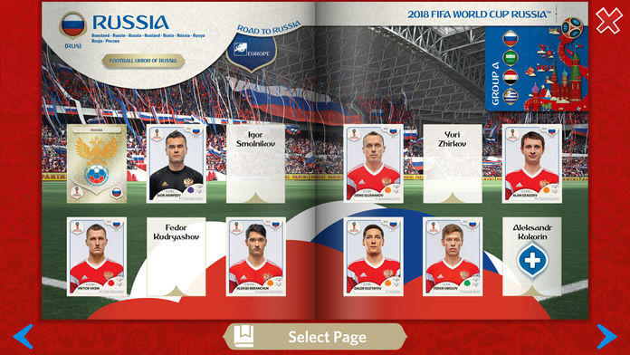 Screenshot of Panini Sticker Album