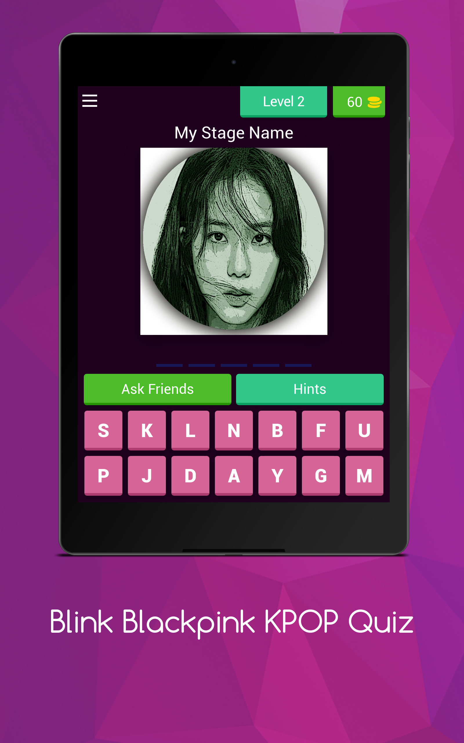 Screenshot of Blink Blackpink KPOP Quiz