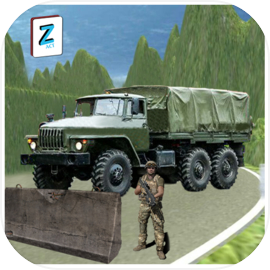 軍 のトラック運転手 のゲームの 3D