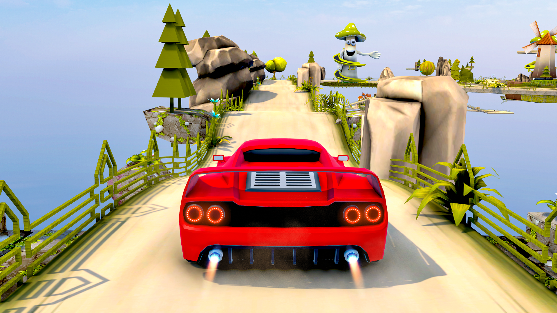 Скриншот игры Cartoonish Car Stunt Games 3D