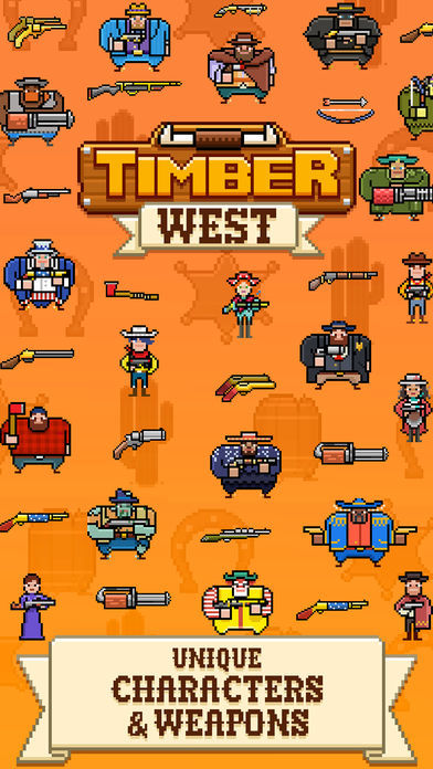 Timber West - Wild West Arcade Shooter 게임 스크린 샷