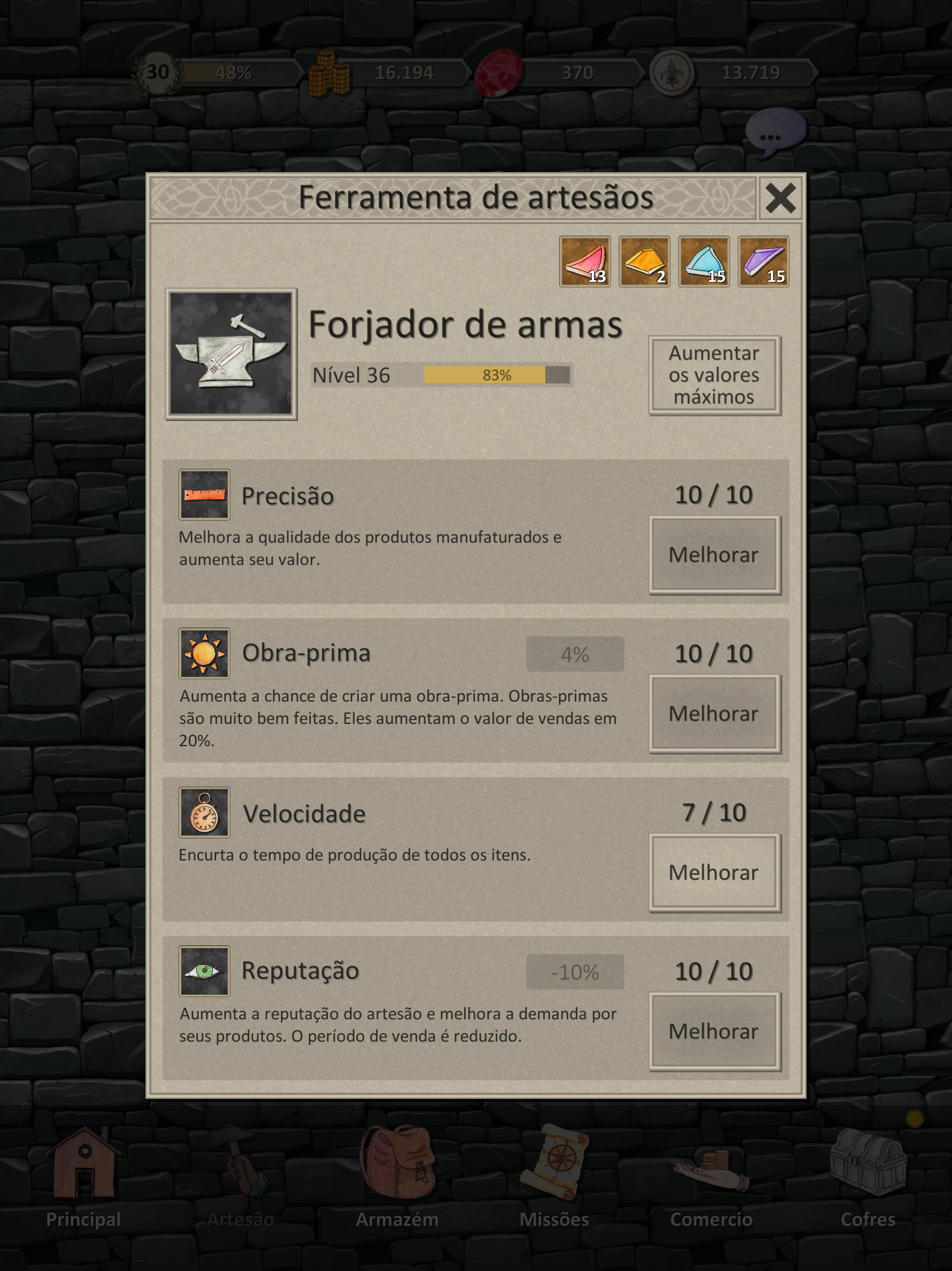 Captura de Tela do Jogo Heroes and Merchants RPG