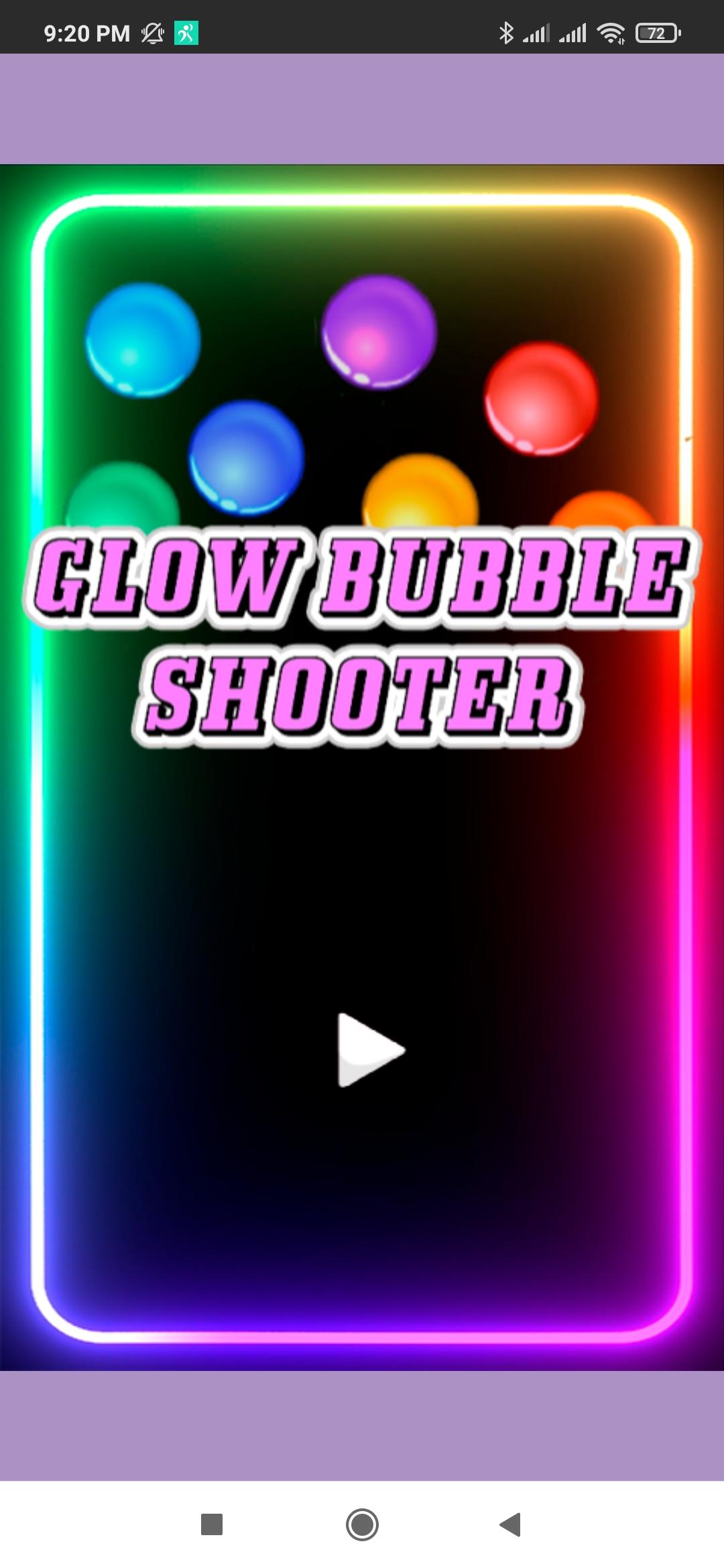 Glow Bubble Shooter Game Screenshot