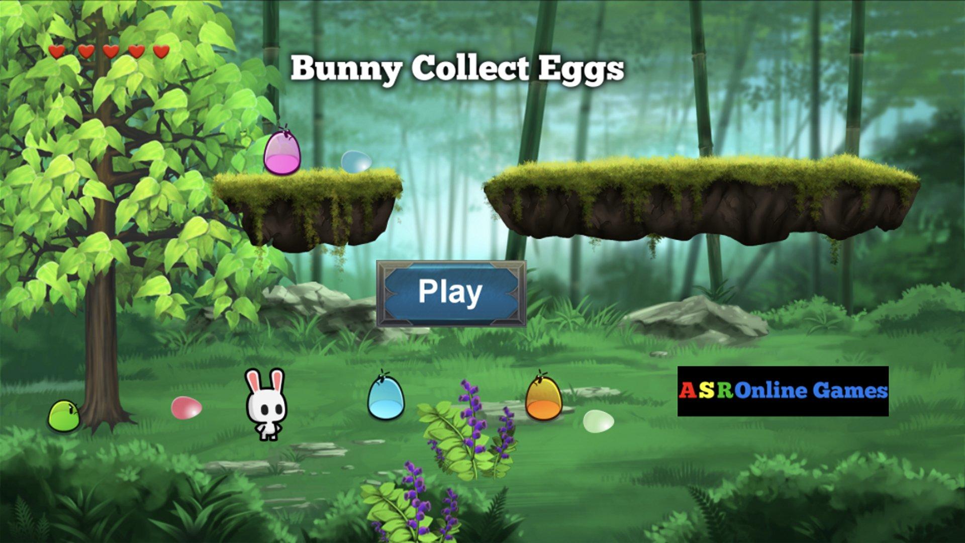 Bunny Collect Eggs Game Screenshot