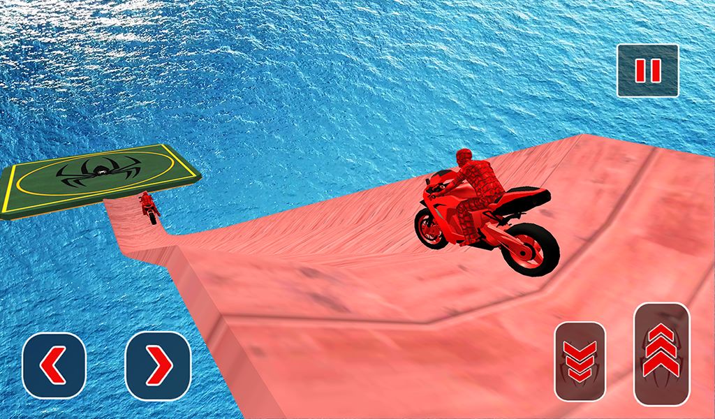 Spiderman Bike Racing Stunt Master 게임 스크린 샷