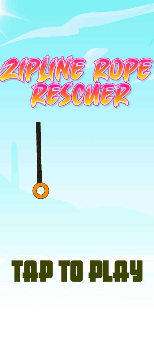 Zipline Rope Rescuer Game Screenshot