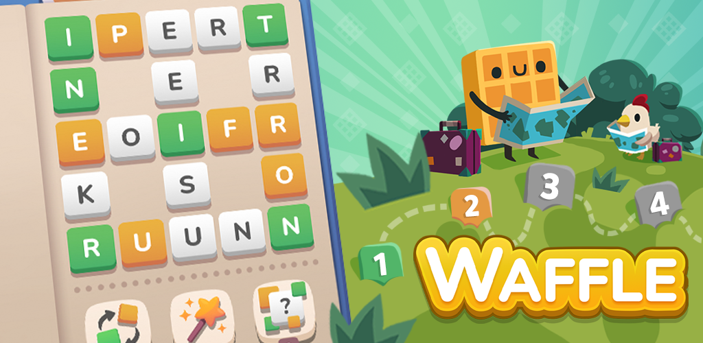  ภาพหน้าจอของวิดีโอ Waffle Word Puzzle: Brain Game