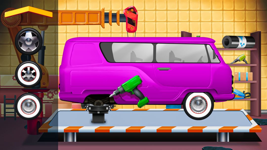 키즈 차고: 아이들을 위한 차량 수리 게임 게임 스크린 샷
