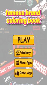 famous brand coloring book ゲームのスクリーンショット
