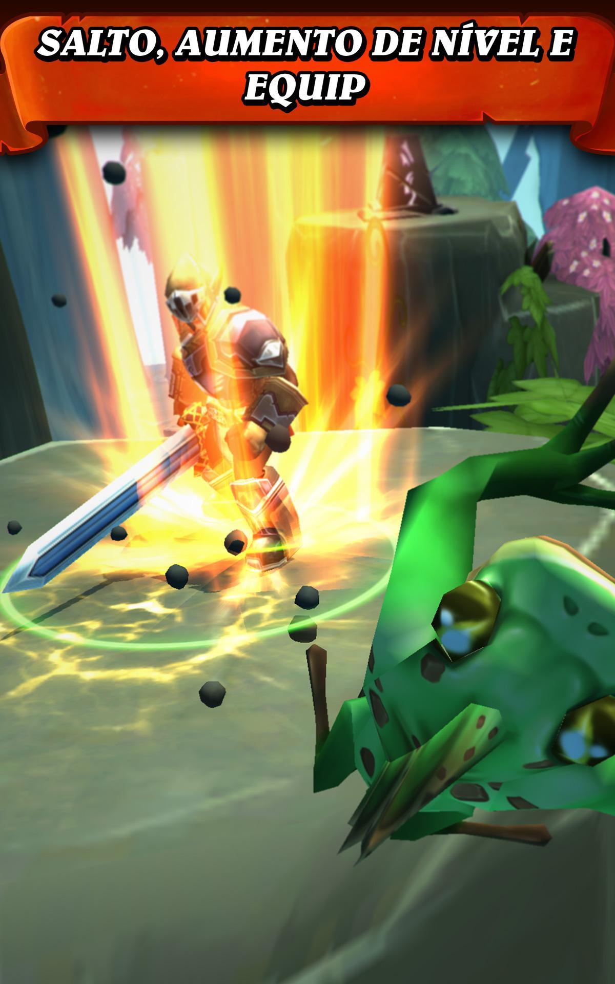 Captura de Tela do Jogo Jump Warrior: Nonstop RPG