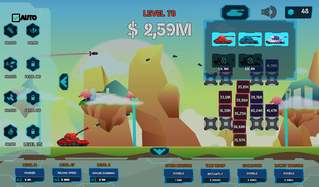 Screenshot of Auto Tank - Idle Game