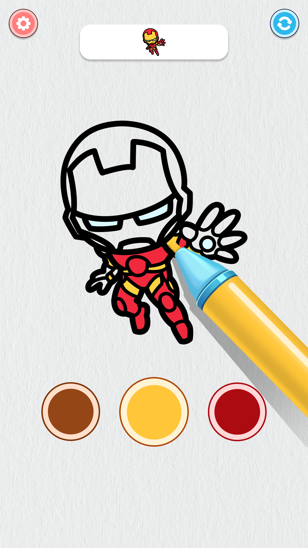 Screenshot of Superhero Coloring : ASMR Book