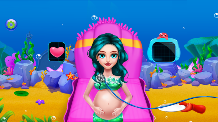 Mermaid Pregnant Mommy Daycare Game Screenshot