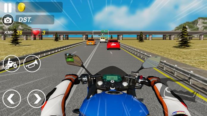 Cuplikan Layar Game Real Motorbike Traffic Racer!