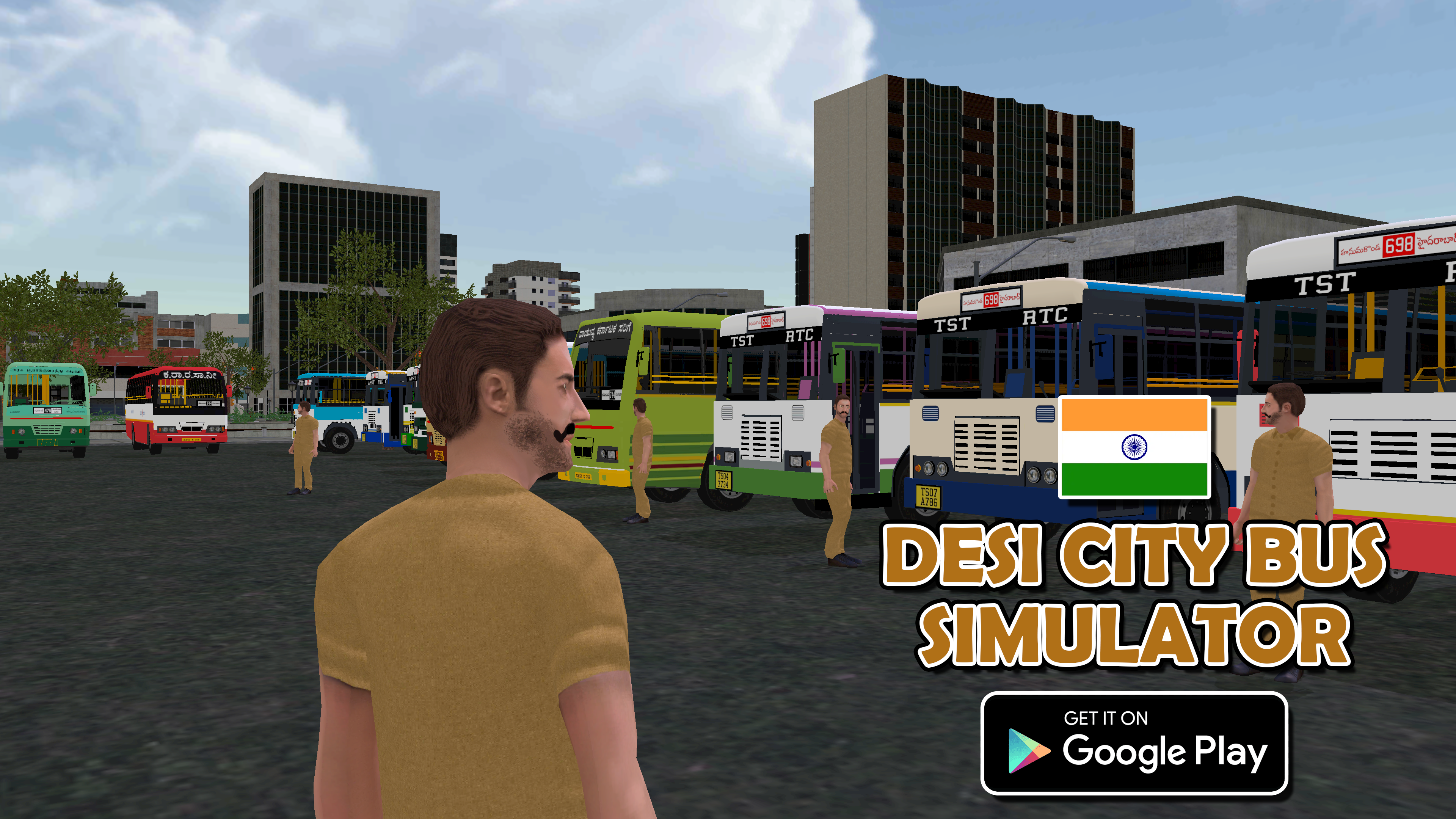 Desi City Bus Indian Simulator ภาพหน้าจอเกม