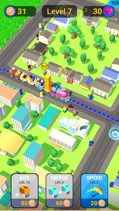 Cuplikan Layar Game Rail City: Idle game