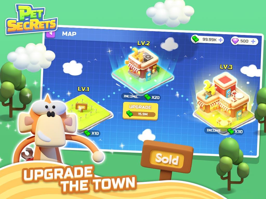 Pet Secrets:Idle Tycoon - Build Your Secret Base Game Screenshot