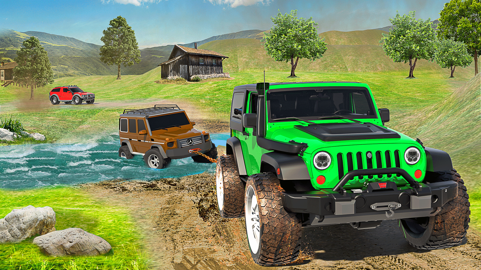 Screenshot of Mega Jeep Rally: Offroad Games