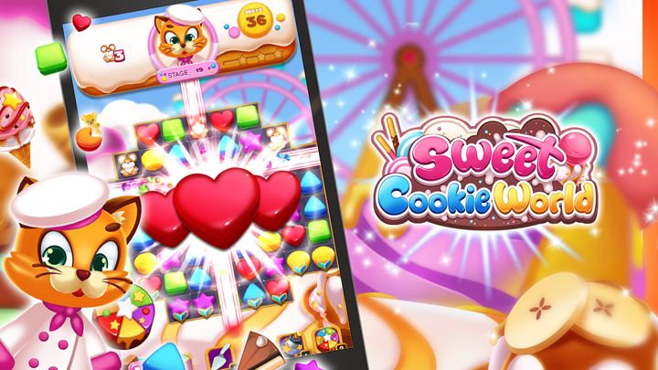 Screenshot 1 of Sweet Cookie World : Match 3 Puzzle 1.1.4