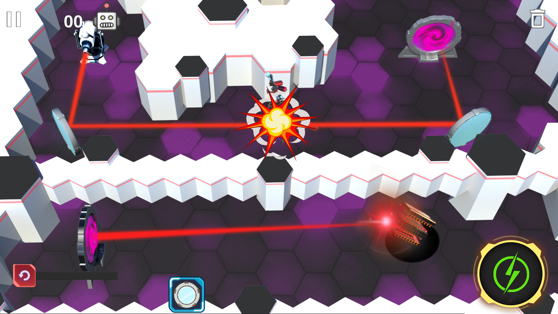 Laser & Mirror Puzzle screenshot game