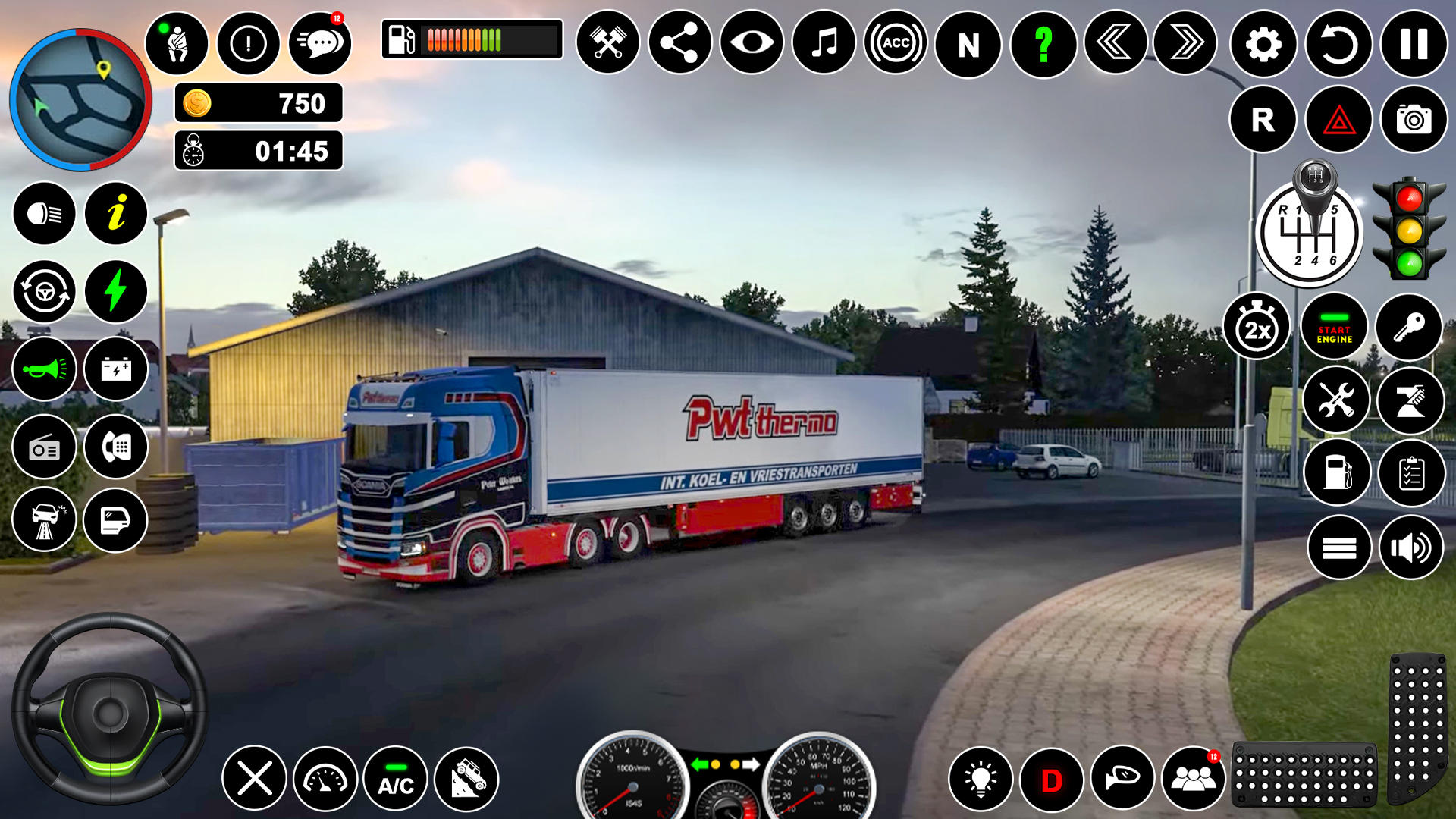 Euro Cargo Truck Driving 3D ゲームのスクリーンショット