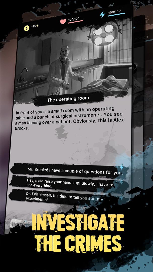 Games in Dreams: criminal detective story screenshot game