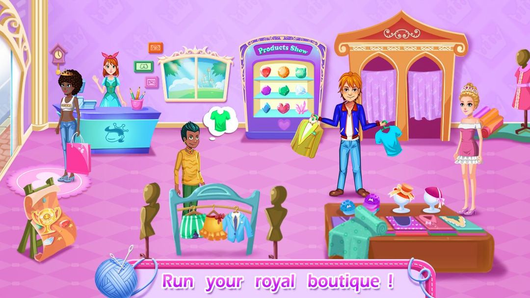 Screenshot of Royal Tailor Shop - Prince & Princess Boutique